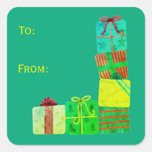 Christmas Presents To and from Gift Label Stickers