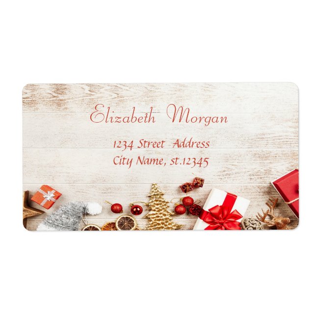 Christmas Presents, Tree , Wood Texture (Front)