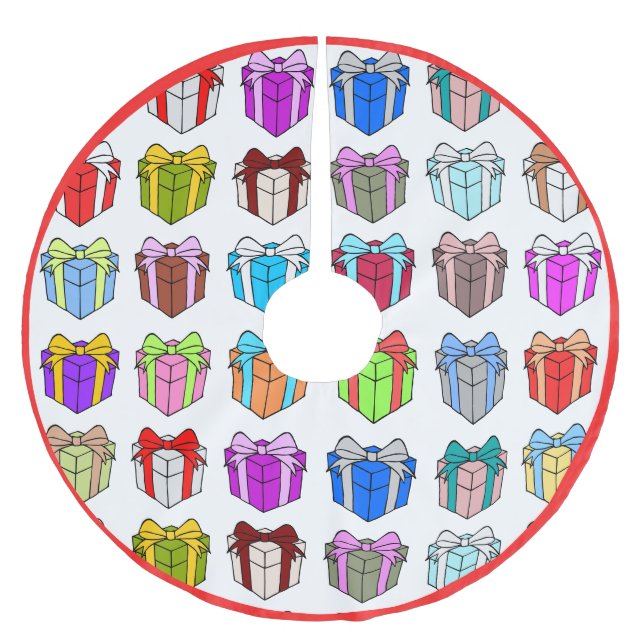 Christmas Presents Under the Christmas Tree  Brushed Polyester Tree Skirt (Front)