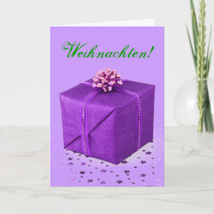 Christmas Presents Weihnachten Purple V Holiday Card