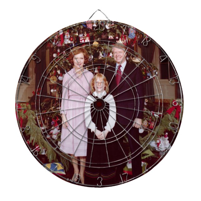 Christmas President James Jimmy Carter White House Dartboard (Front)