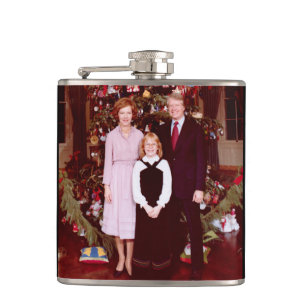 Christmas President James Jimmy Carter White House Hip Flask