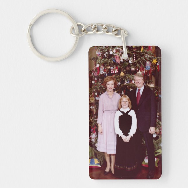 Christmas President James Jimmy Carter White House Key Ring (Front)