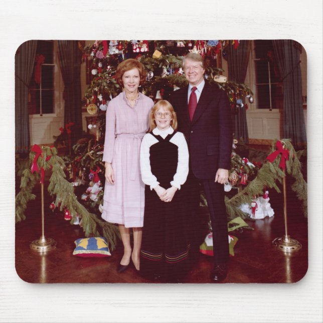Christmas President James Jimmy Carter White House Mouse Pad (Front)