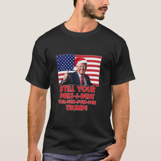 Christmas President Trump Pyjamas Matching Xmas Fu T-Shirt