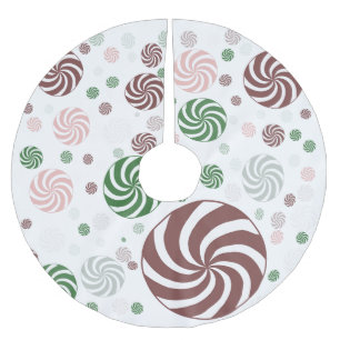 Christmas Pretzel Pattern Tree Skirt – Brushed