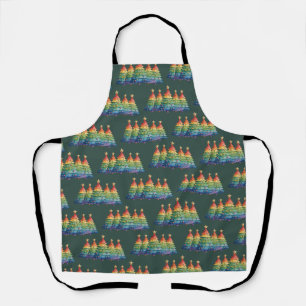 Christmas Pride Rainbow LGBTQ Equal Rights Gay Apron