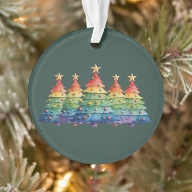 Christmas Pride Rainbow LGBTQ Equal Rights Gay  Ornament (Tree)