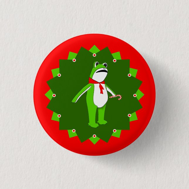 Christmas Protest Frog 3 Cm Round Badge (Front)