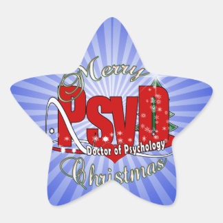 CHRISTMAS PsyD Doctor of Psychology Star Sticker