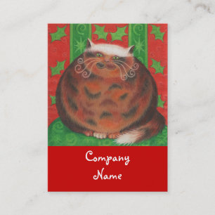 Christmas Pud business card template chubby