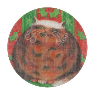 Christmas Pud cutting board round