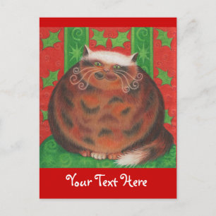 Christmas Pud 'Your Text' postcard
