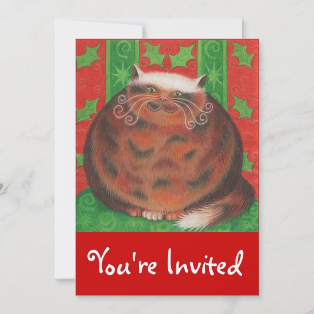 Christmas Pud 'You're Invited' invitation (Front)