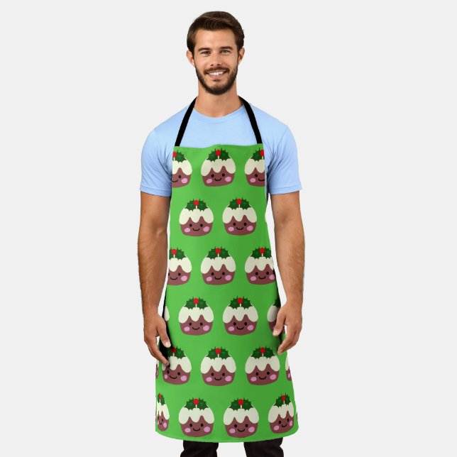 Christmas Pudding 1 Large Apron (Worn)