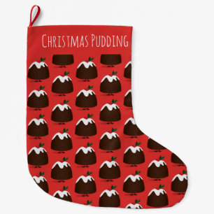 Christmas Pudding Cartoon Character   Stocking