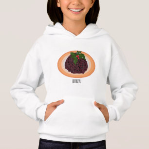 Christmas pudding cartoon illustration