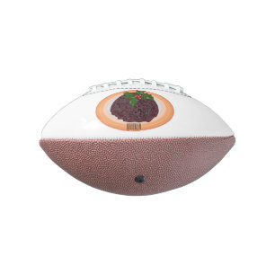 Christmas pudding cartoon illustration football