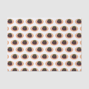 Christmas pudding cartoon illustration tissue paper