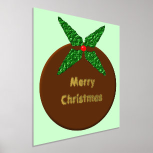 Christmas Pudding Custom Foil Prints