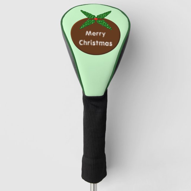 Christmas Pudding Custom Golf Driver Cover (Front)