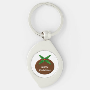 Christmas Pudding Custom Keychain