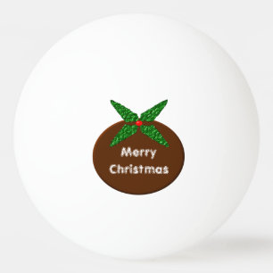 Christmas Pudding Custom Ping Pong Ball