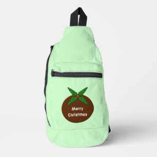 Christmas Pudding Custom Sling Bag