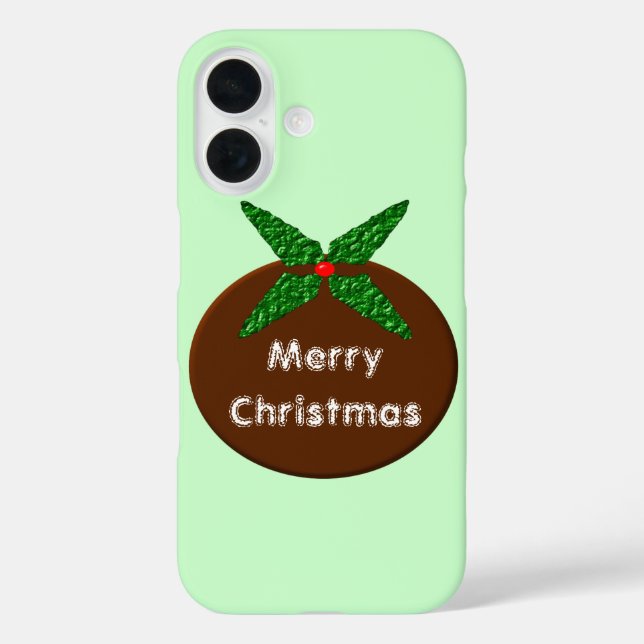 Christmas Pudding Customisable Case-Mate iPhone Case (Back)