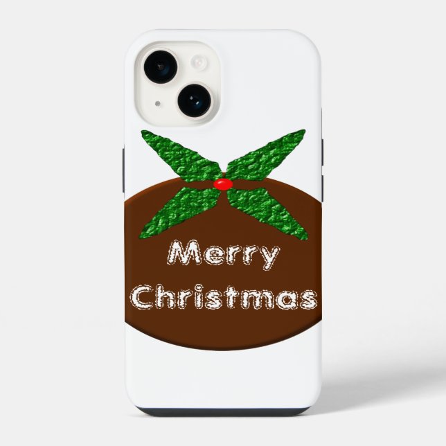 Christmas Pudding Customisable iPhone Case (Back)