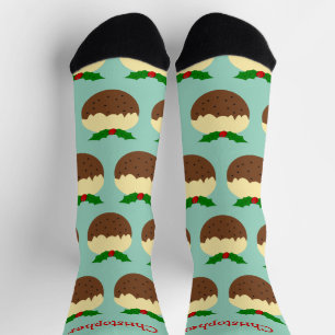 Christmas Pudding Design Christmas Socks