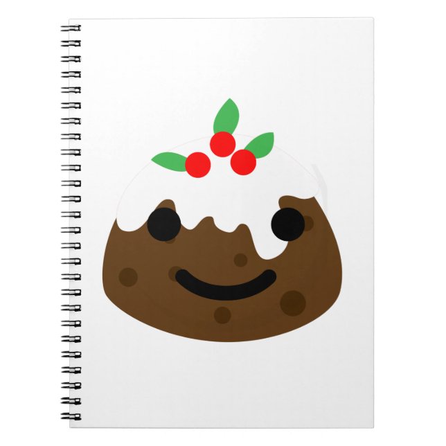 christmas pudding emoji notebook (Front)