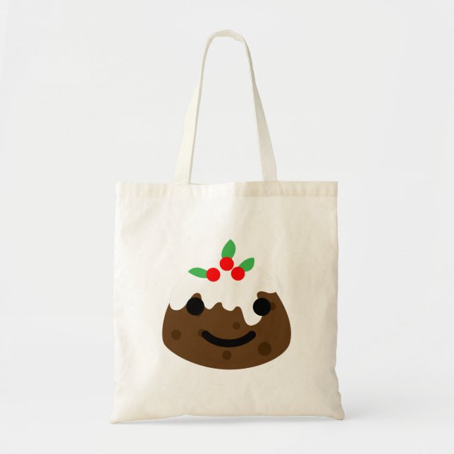 christmas pudding emoji tote bag (Front)