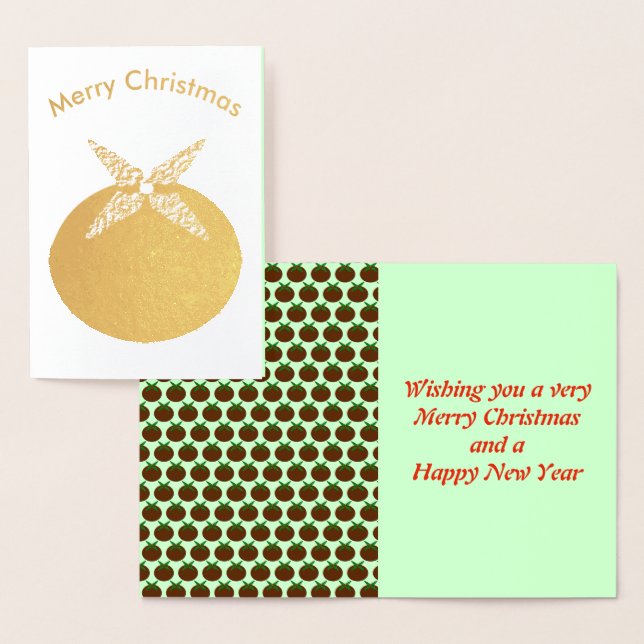 Christmas Pudding Foil Card (Display)
