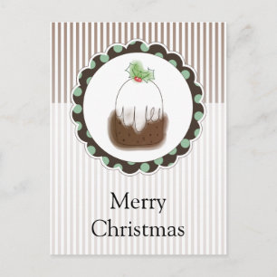 Christmas Pudding Holiday Postcard
