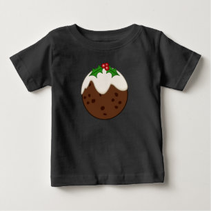 Christmas Pudding Illustrative Art Baby T-Shirt