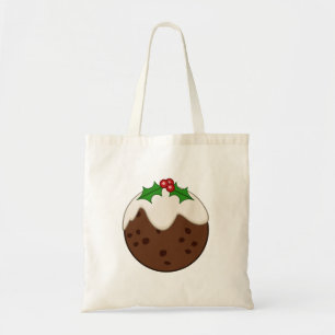 Christmas Pudding Illustrative Art Tote Bag
