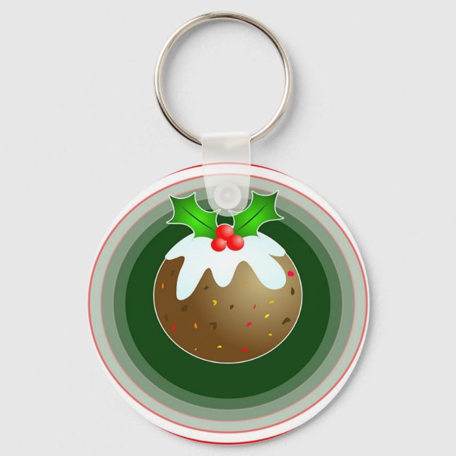 Christmas Pudding Key Ring (Front)