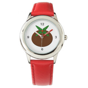 Christmas Pudding Kids Watch with Numbers