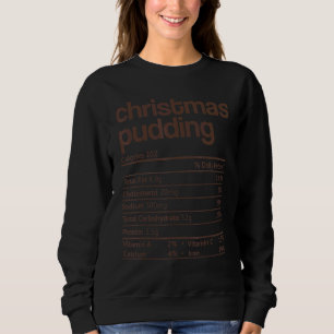 Christmas Pudding Nutrition Fact Thanksgiving Chri Sweatshirt