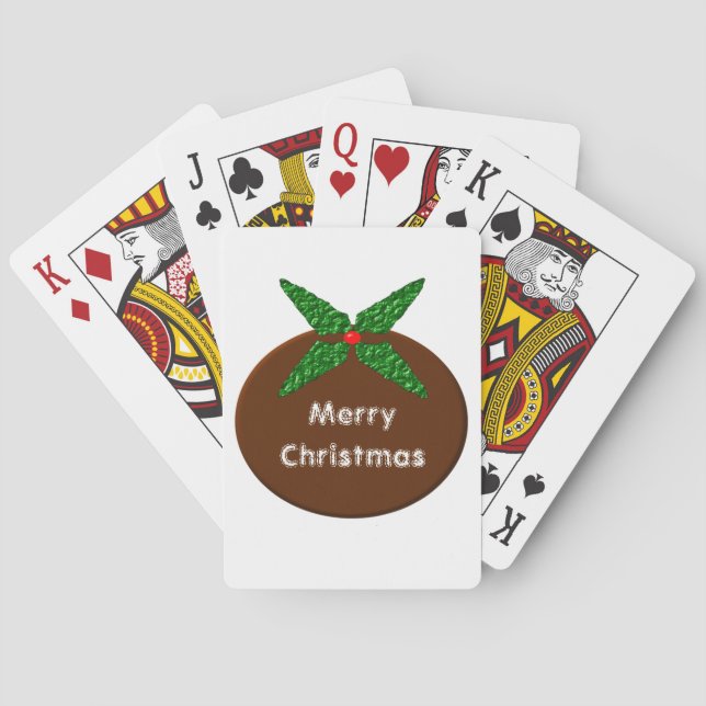 Christmas Pudding Playing Cards (Back)