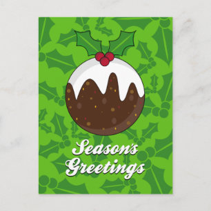 Christmas Pudding Postcard