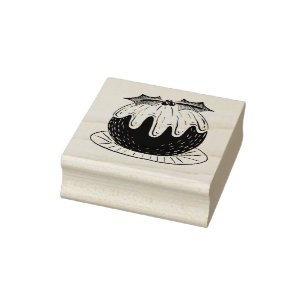 Christmas Pudding Rubber Stamp