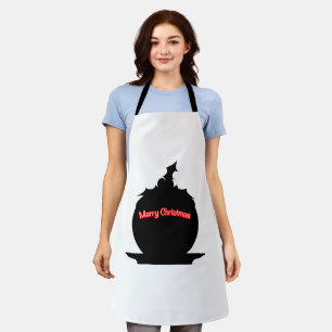 Christmas Pudding SIlhouette Apron