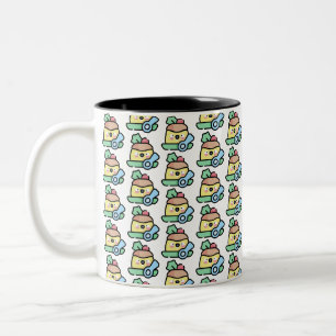 christmas pudding Two-Tone coffee mug