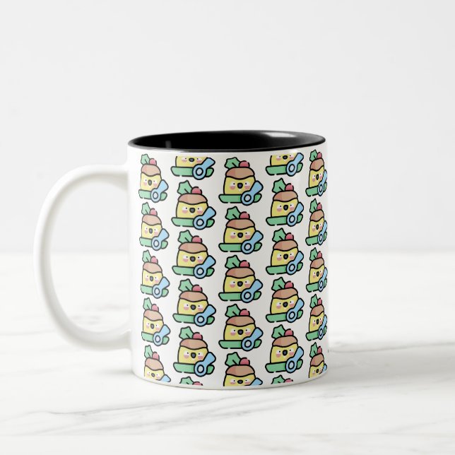 christmas pudding Two-Tone coffee mug (Left)