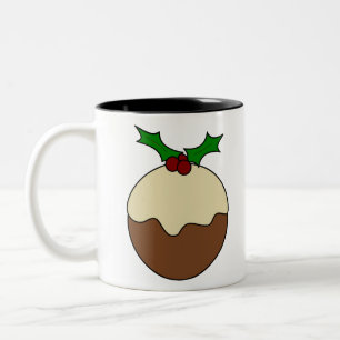 Christmas pudding Two-Tone coffee mug