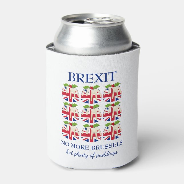Christmas Pudding | Union Jack | BREXIT Can Cooler (Can Front)