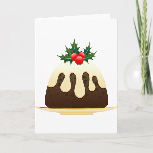christmas puddings holiday card (Front)