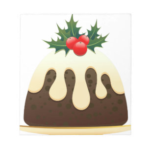 christmas puddings notepad